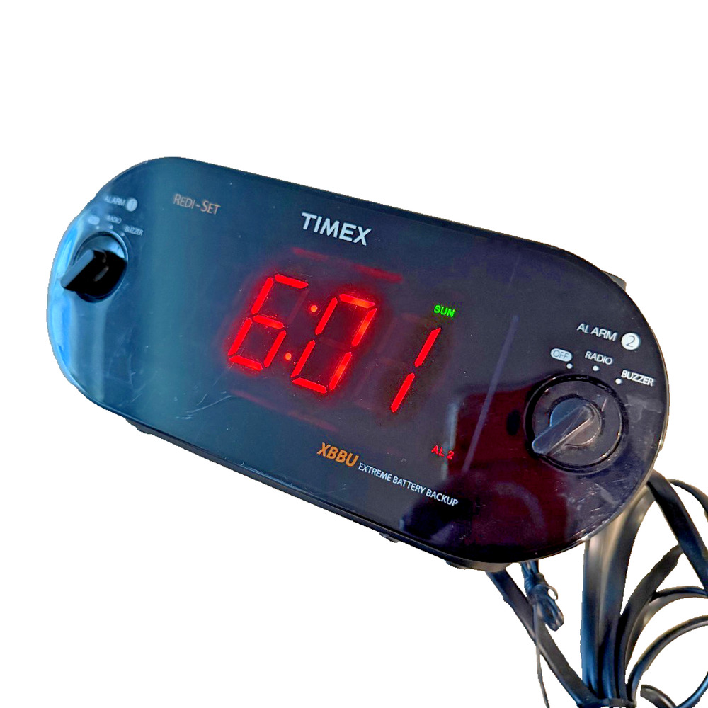 Timex XBBU Extreme Battery Backup Dual Alarm Clock Radio Tested